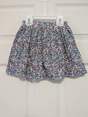 Carter's Navy Floral Circle Skirt with Pink, White and Blue Blossoms Girls 4T